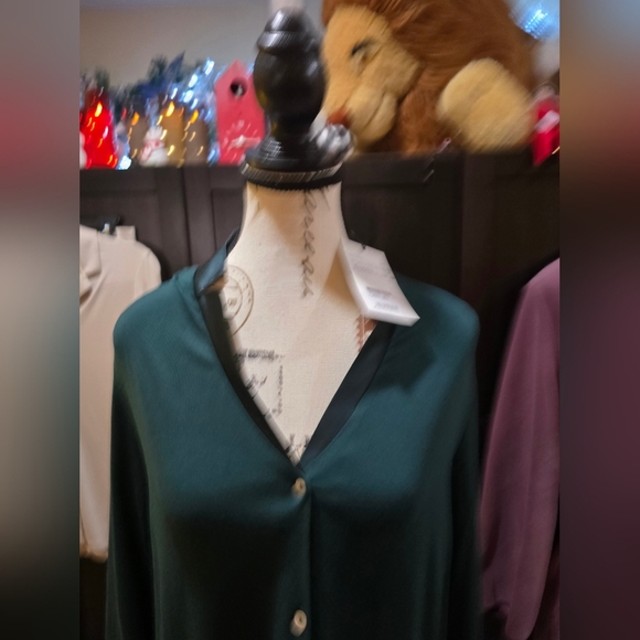 Sold Out Frette Luxury 2025 NEW 2- Piece Green Pyjamas Top/Pants SILK/Cotton! - Picture 5 of 14